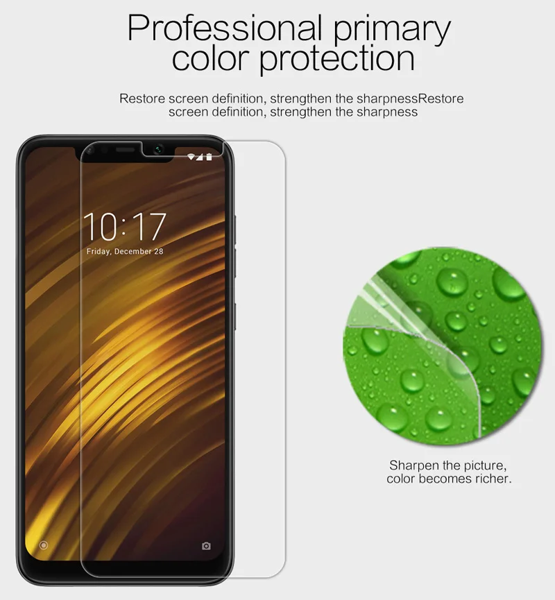 Прозрачная Защитная пленка Nillkin HD для Xiaomi Pocophone F1 Poco F1|Защитные стёкла и плёнки