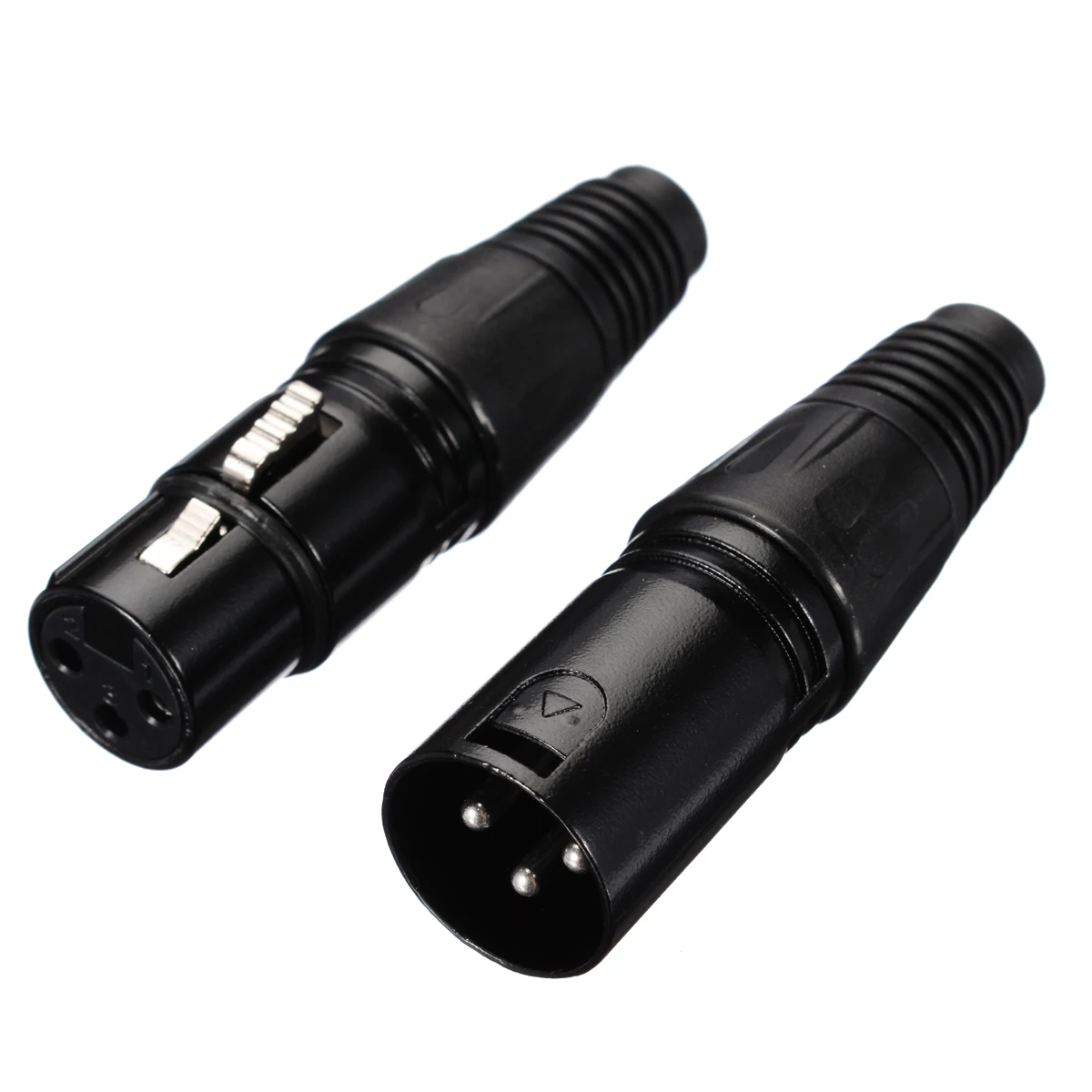 10pairs/20pcs XLR 3-Pin Male Female Connector Microphone Audio Cables Plug Connectors Black | Электроника