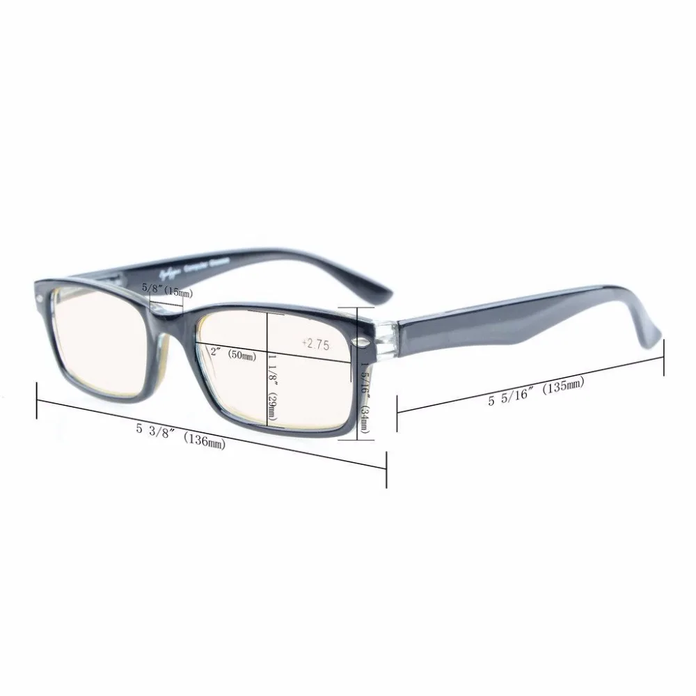 R055 пружинные петли Eyekepper пластиковые очки для чтения &amp солнцезащитные W/чехол + 0