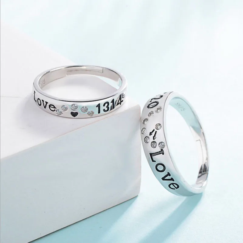 KOFSAC Новое модное кольцо для влюбленных из стерлингового серебра 925 пробы Милая