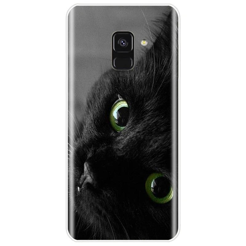 Черный чехол с кошачьим глазом для Samsung Galaxy A5 A7 A8 2015 A3 2016 2017 A9 2018 | Мобильные