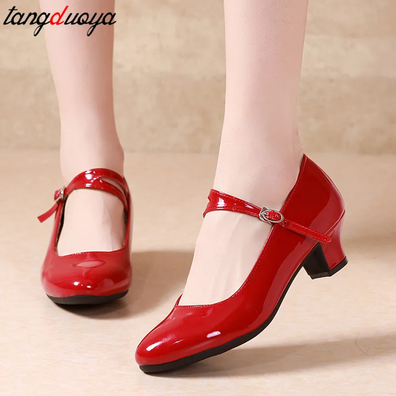 Танго джазз обувь Женская на высоком каблуке с ремешками лодыжках для латинских