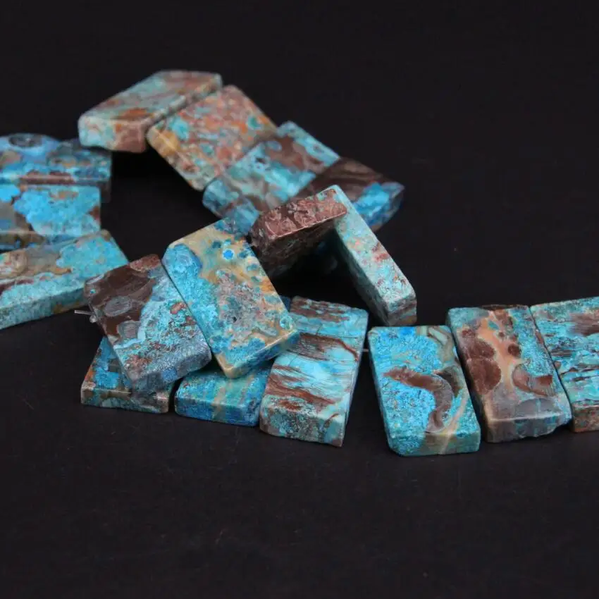 Волнистые прямоугольные бусины 15 5 &quot волнистые с натуральным синим океанским