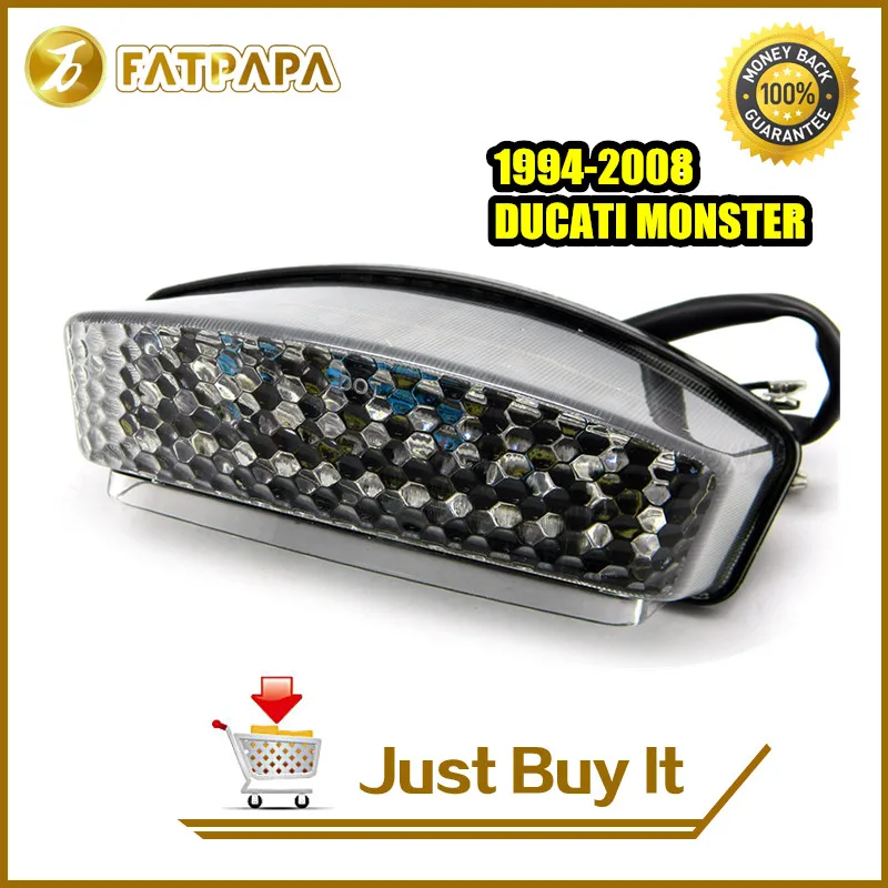 

Motorcycle rear tail LED brake light turn signal Fit For DUCATI MONSTER 1994-2008 400/600/620/695/750/800/900/1000