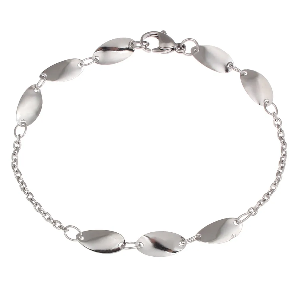 Новинка 2019 ювелирные изделия из нержавеющей стали преувеличенный овальный