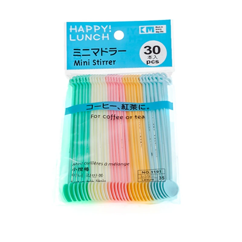 

30Pcs/set Creative Long-handled Spoon Disposable Ice Cream Spoon Stirring Coffee Spoon Flower Shape Dessert Candy Tea Spoon