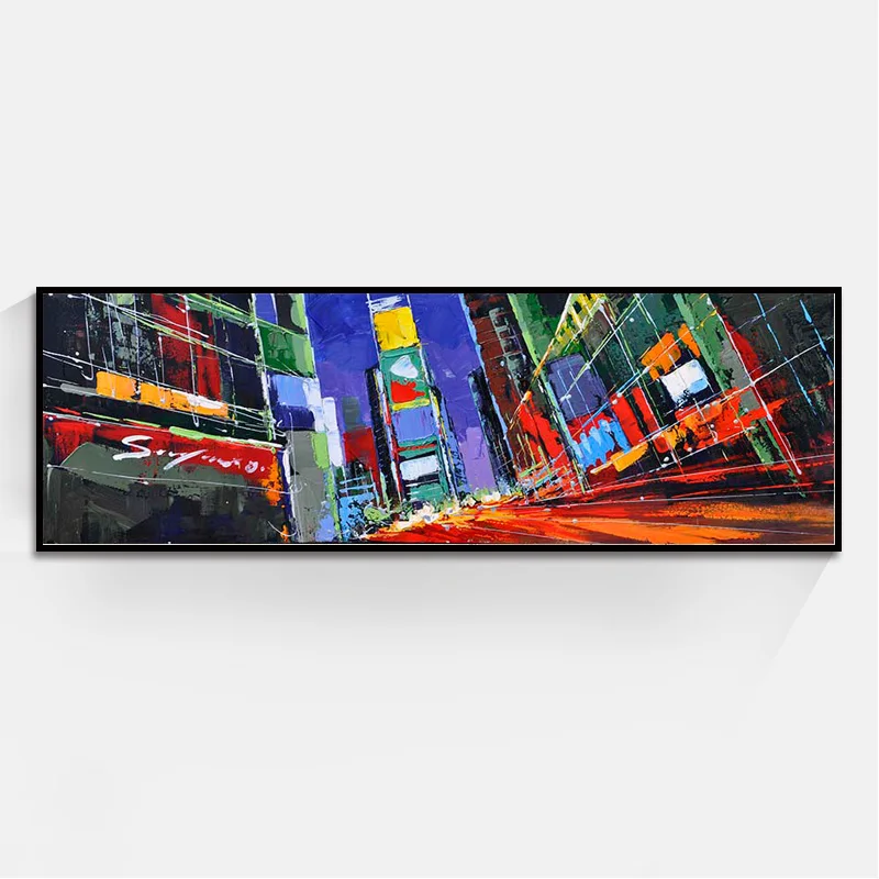

Long Style Newest City Landscape Paintings Wall Art Oil Painting Home Decoration Bedroom Living Room Canvas Painting Unframed