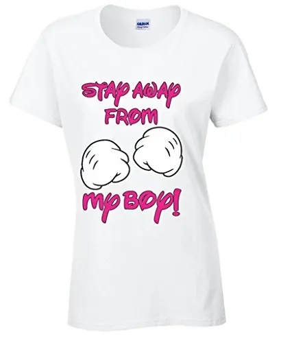 Шею Майка Outlet женские Держаться Подальше От Моего Мальчика Футболка Смешно Пару