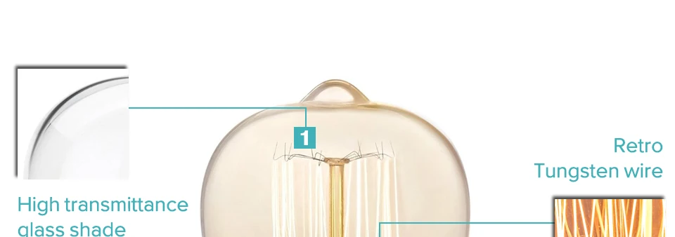 Ретро Edison led светильник лампочка E27 220V 110V 40W ST64 A19 G80 G95 нити Винтаж накаливания лампочки с ампулой Эдисон лампы для декора стен