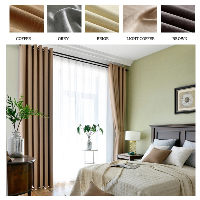 Плотные плотные теплоизолированные затемняющие шторы NORNE оконные занавески для