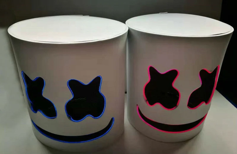 DJ Marshmello маски косплей светодиодный светильник Хэллоуин Carnaval электронная музыка бар косплей Marshmello маска взрослые дети дропшиппинг