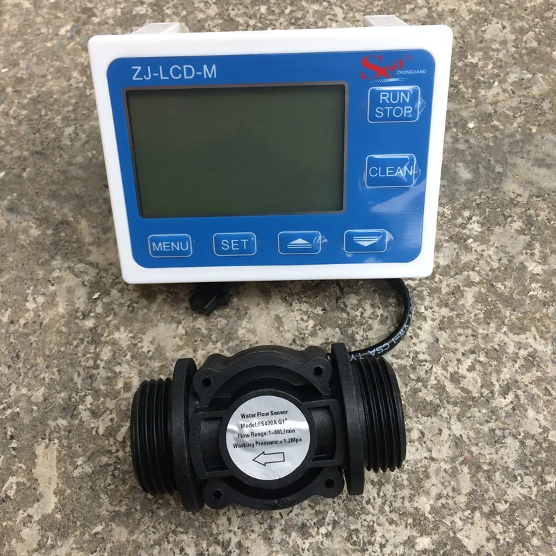 

Water Fuel Flow Sensor Meter Counter Indicator Switch Gauge Flowmeter +Digital LCD Display controller Range 0.1-9999L G1" DN25