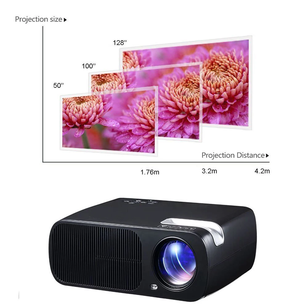 Morroto M98 1080 P HD LED Проектор 2600 Люмен с HDMI/VGA/USB/AV/TV для Видео TV Movie Партия Игры Домашний