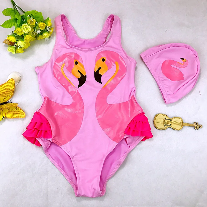 Детский купальный костюм со шляпой детский слитный купальник-бикини большого