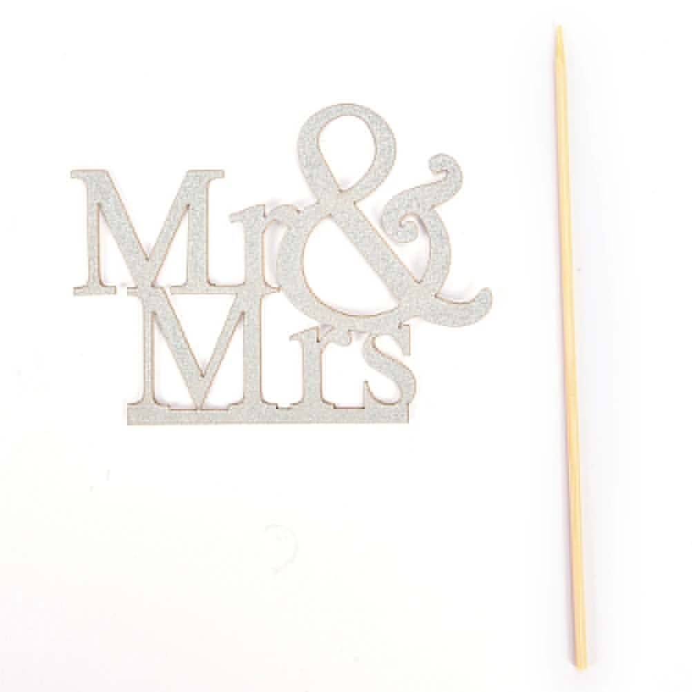 Деревянные буквы &quotMr and Mrs&quot украшения для свадебного торта античный