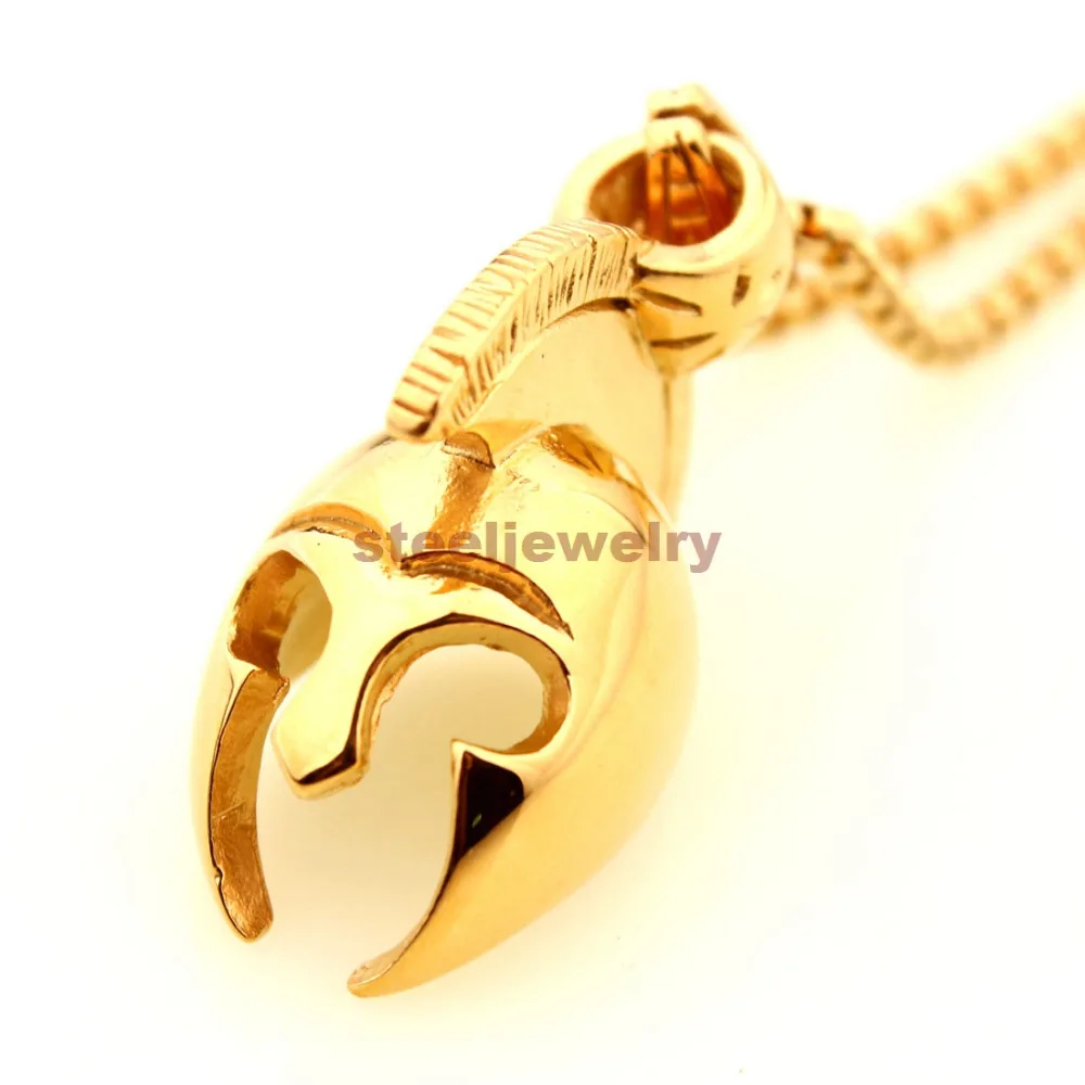 Мужское винтажное ожерелье из нержавеющей стали Серебряное/золотое/черное в