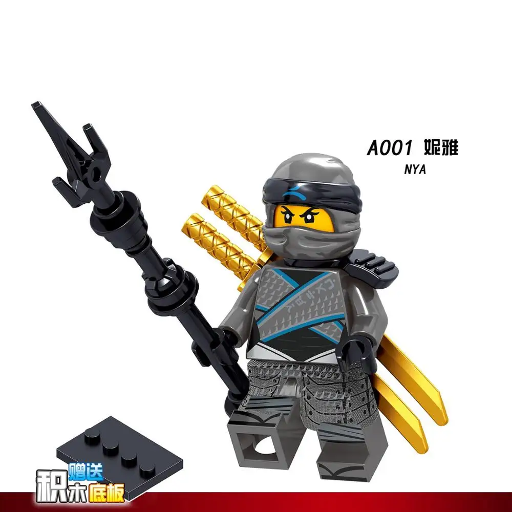 Кораллово-Красный Для мотоцикла ниндзя, фигурки, Kai Jay Zane Nya Lloyd Garmadon WU с оружием, строительные блоки, кирпичи, игрушки - Цвет: Кораллово-Красный