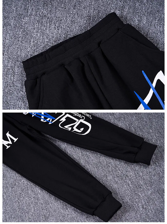 2 Pcs Children Autumn Clothes Set Big Boys Girls Peacock Hoodies Haren Pants Cotton Dance vetement garcon 6 8 10 12 13 14 Years