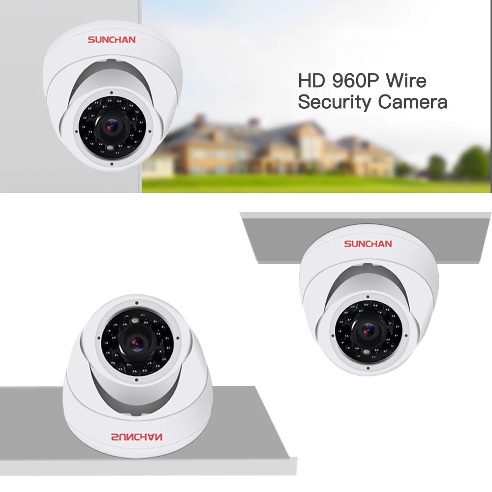 SunChan высокое качество 1.3MP AHD камера Цвет CMOS 1500TVL 960 P 24 ИК светодиодов Ночное Видение