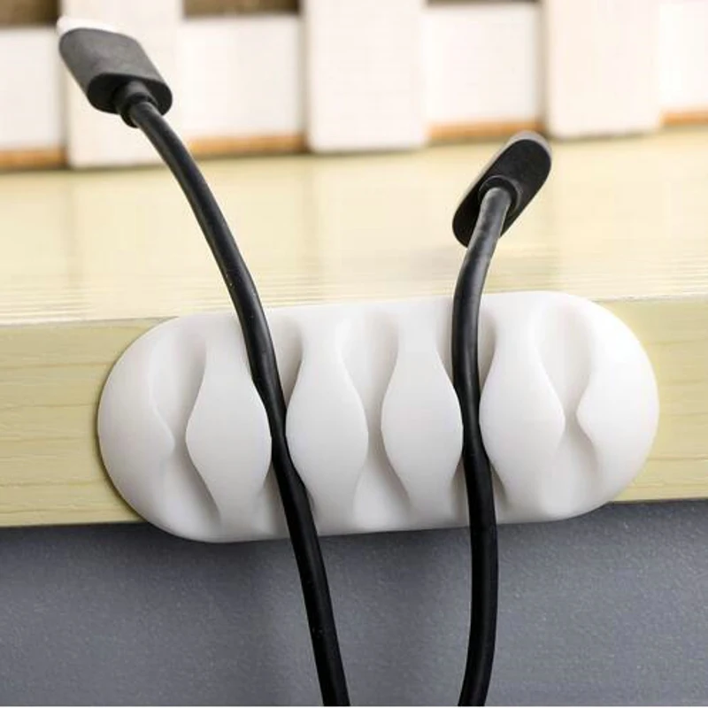 

Dehyaton Cable Winder Earphone Cable Organizer Silicon Wire Holder For Charger Data Cable Holder Clips for MP3 Mouse,Earphone