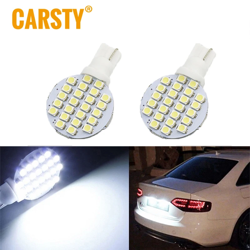 Carsty 2 шт. Белый T10 194 921 W5W 24 SMD 1210 светодиодный панельный светильник для автомобиля RV