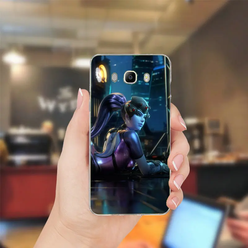 Вдоводел Overwatchs работа мягкого ТПУ прозрачный мобильный телефон чехлы для Samsung