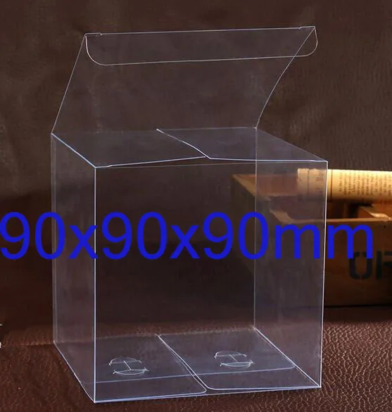 Коробка с логотипом на заказ дополнительная коробка из прозрачного ПВХ 90x90x90 мм