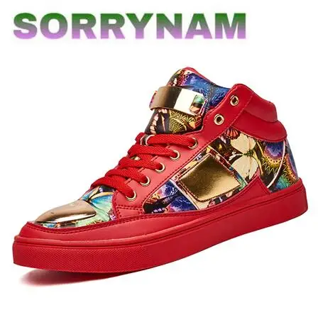 SORRYNAM 2016 New listing fashion PU leather high-top men's casual shoes High Quality Mens street style Fashion Men Shoes | Обувь
