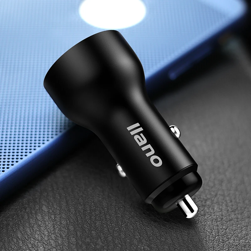 Llano 30 Вт Qualcomm Quick Charge 3,0 Автомобильное зарядное устройство двойной USB Автомобильное зарядное устройство цифровой дисплей для iPhone samsung iPad