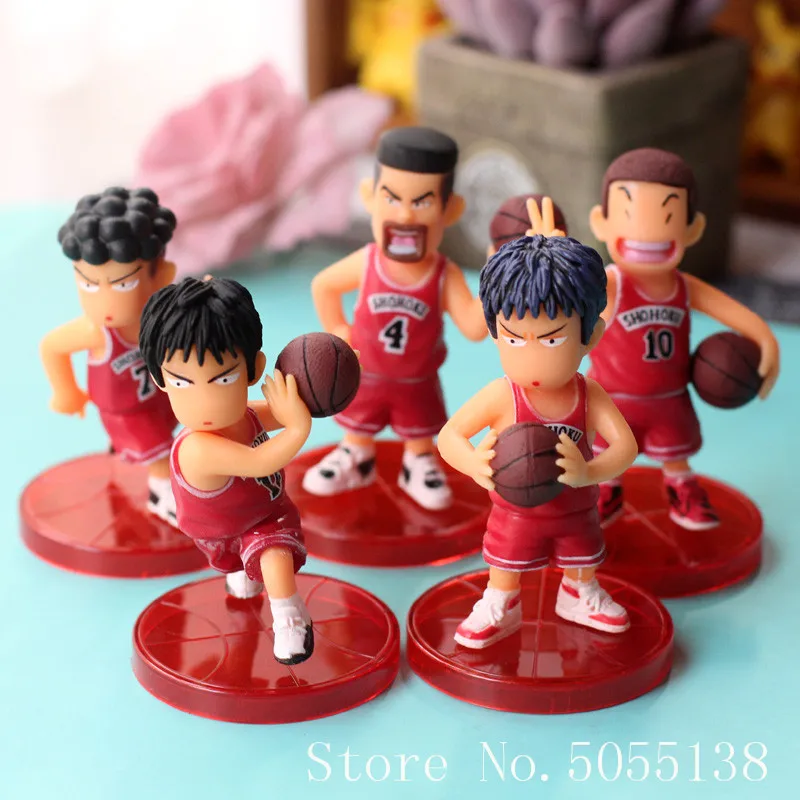 5 шт./лот SLAM DUNK Shohoku баскетбольный игрок Аниме фигурки Куклы ханамичи сакураги