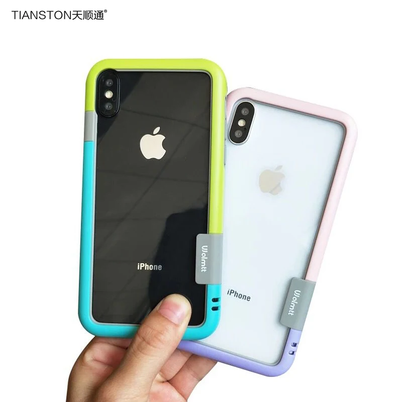 Для iphone X 6 6s 7 8 plus, чехлы, бампер, гибридный Цвет, TPU PC, чехол для телефона apple 6 6s, милый, двойной цвет, Coque Capa, без веревки