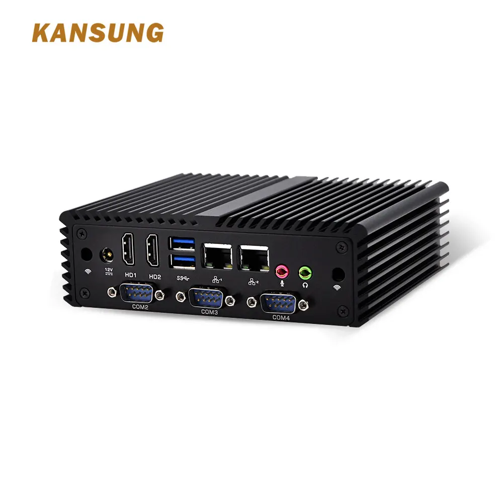 Core I3 Linux Windows Mini PC Dual Lan 4 * COM Настольный компьютер безвентиляторный x86 одноплатный
