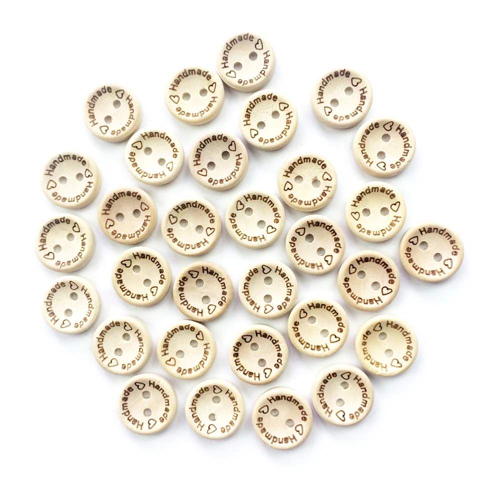 100 шт. ручной работы деревянная бирка для пуговиц одежды аксессуары скрапбукинга