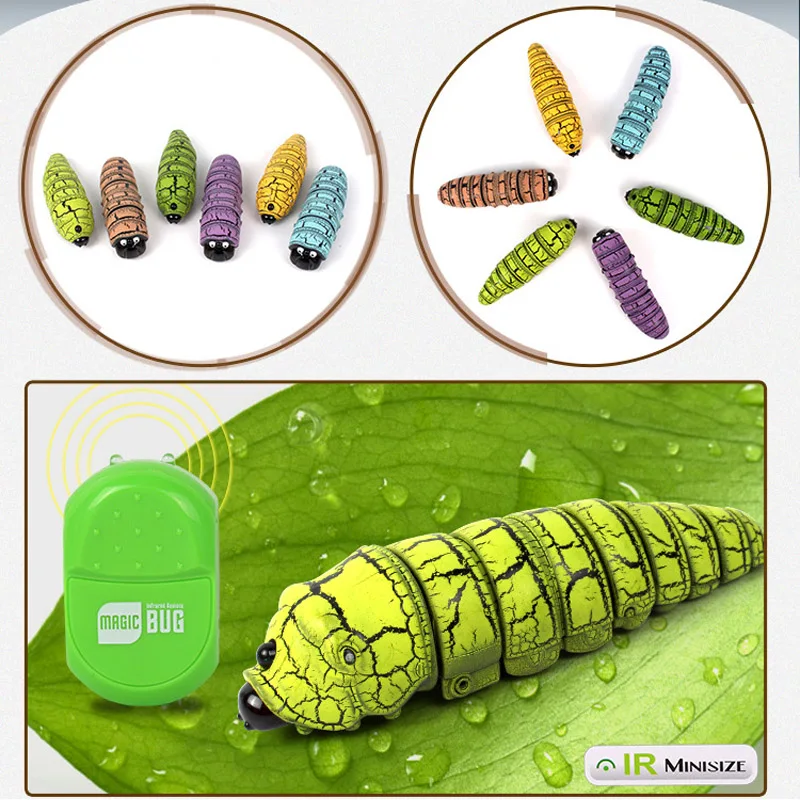 Dewel Gags Practical Jokes Gadgets toy Infrared Remote Control Bionic Worm Plastic remote Toys Magic Bug For Children Fun |