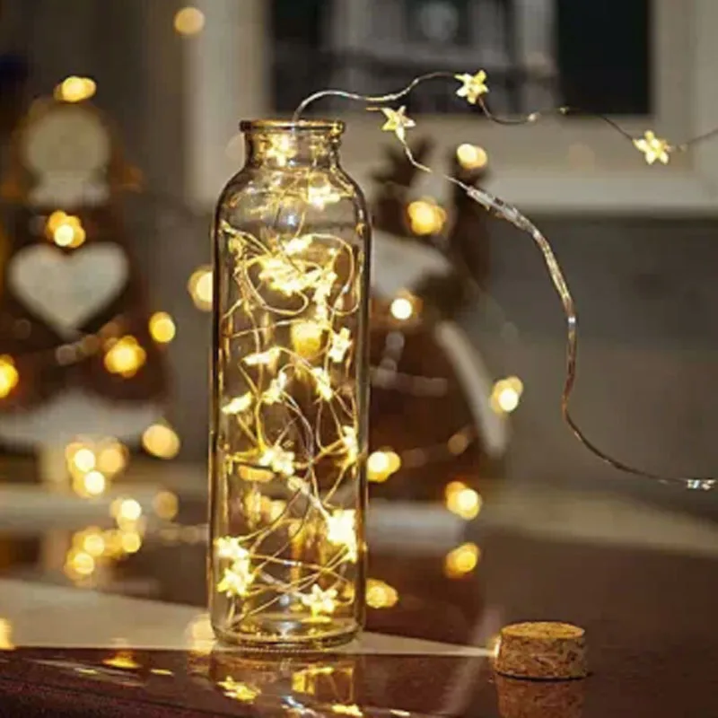 SPLEVISI 3 м 30LED звезда на батарейках Рождество свадьба гирлянда лампа Фея звездный