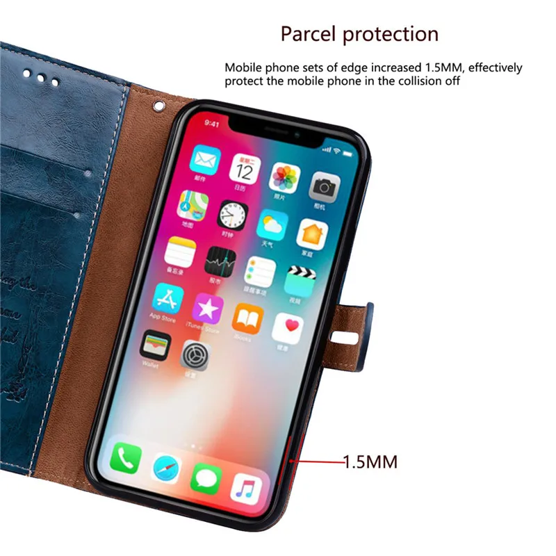 CAPAME Ретро флип чехол из искусственной кожи для iPhone 6 6S 7 8 Plus 5 5S SE держатель карт
