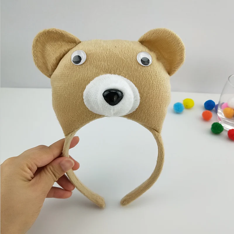 Животное медведь повязка на голову хвост галстук перчатки косплей реквизит День