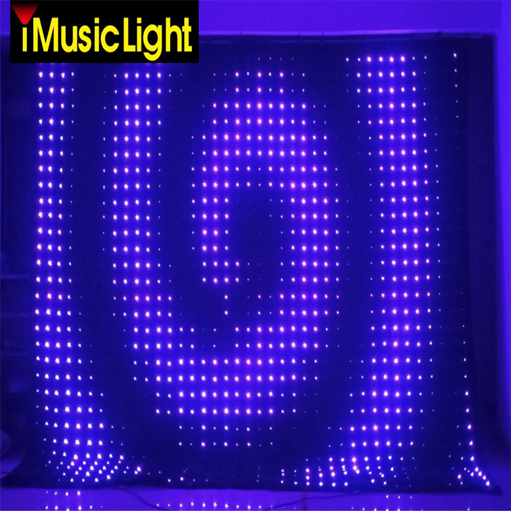 P9 3x4 м Светодиодная занавеска освещения DMX RGB светодиодная драпиросветодиодный