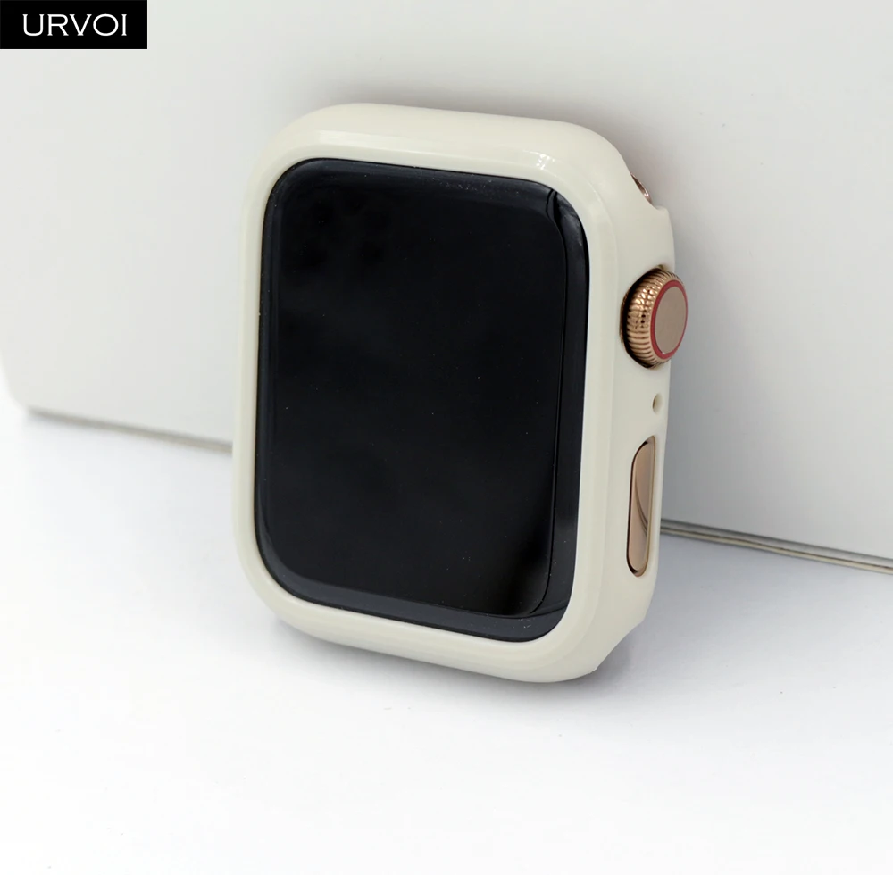 Чехол URVOI из поликарбоната для Apple Watch series 5 4 пластиковый бампер с жесткой рамкой