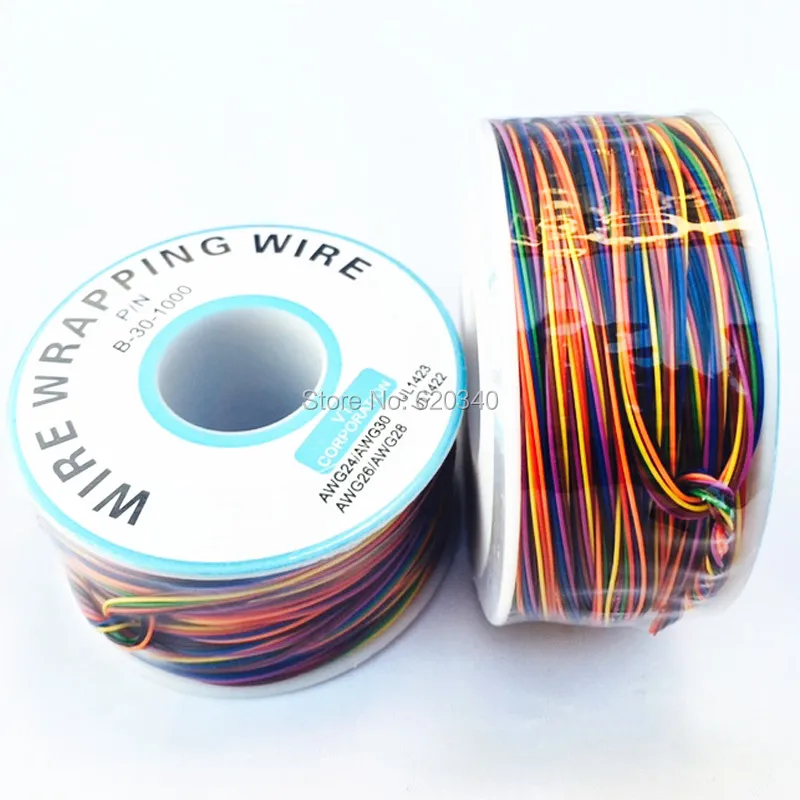 

2pcs Eight kinds color Wire Wrapping Wrap AWG30 ok line electrical wire line FOR Laptop motherboard PCB connect welding