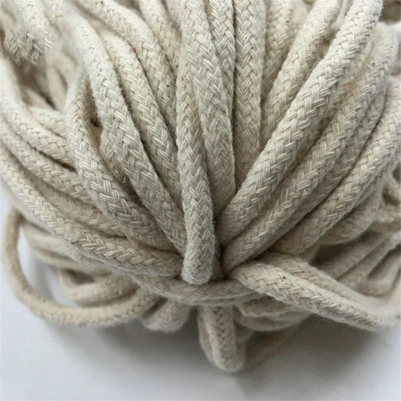 3 х метровая плетеная хлопчатобумажная веревка витая натуральный цвет круглая