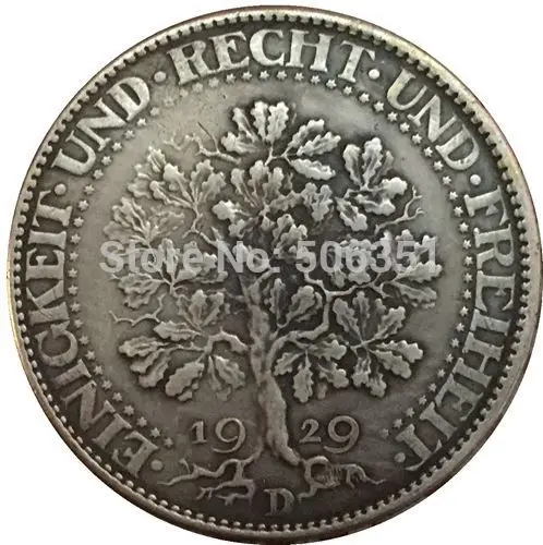 1929D Немецкая монета 1927-1933 разных даты 36 монет копия - Цвет: 1929D