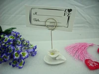 20pcs lily flower name number menu table place card holder clip wedding party reception favor
