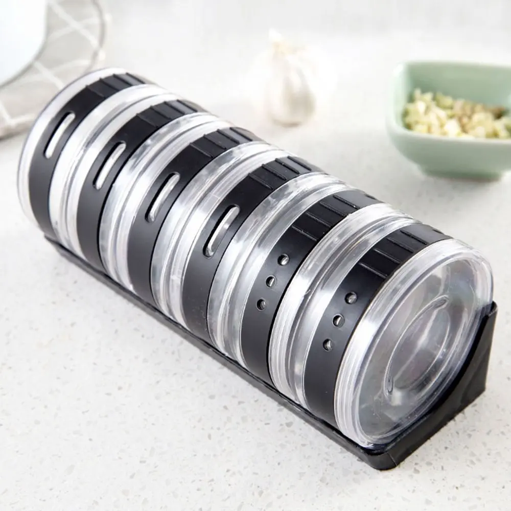 Seasoning box set Kitchen Cylindra jar for Spice Rack Can containers Condiment Bottles Pepper Shakers Box Salt Cellar Sugar Bowl|salt cellar|pepper