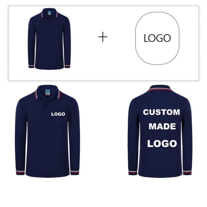 Пользовательские Футболка Поло для команды гонщиков логотип дизайн длинный