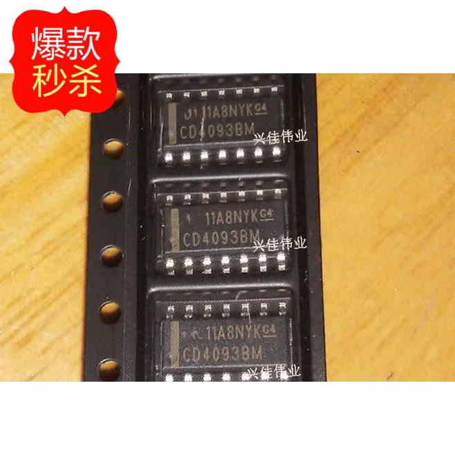 

10 шт. Новый CD4093 CD4093BM четыре двухвходного триггера SOP-14