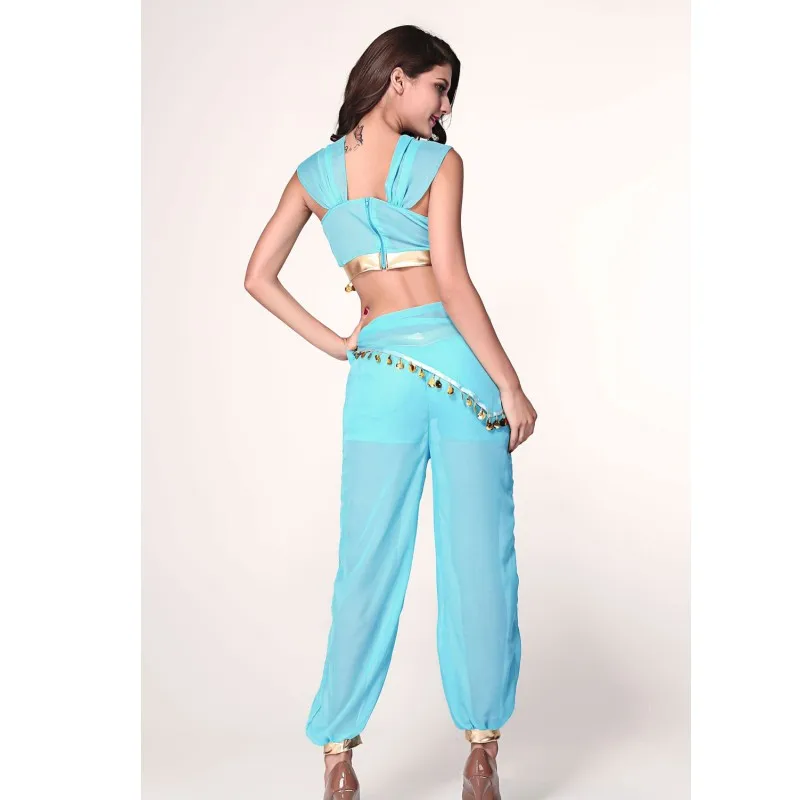 2017 Halloween costumes for women cosplay jasmine aladdin costume genie outfit arabian night princess fancy Dress A8748 | Женская одежда