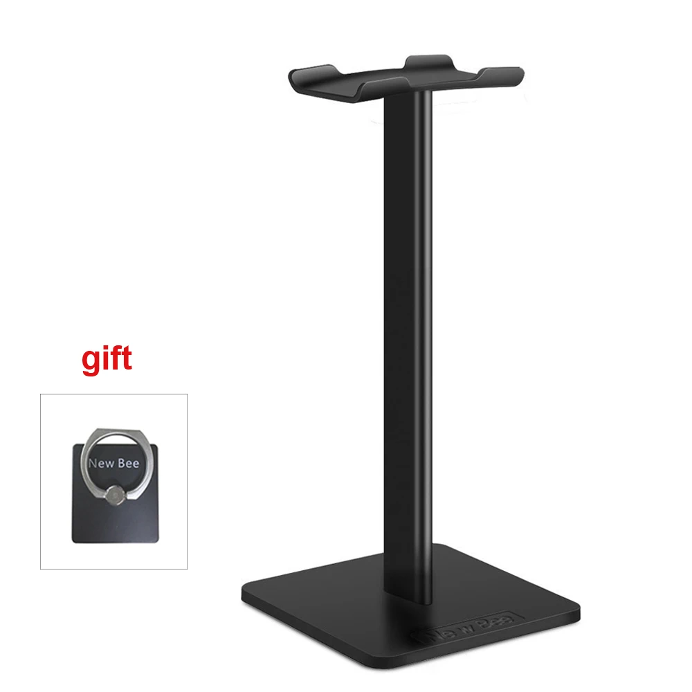 Black Headset Stand Новинка, модный дисплей, подставка для наушников, держатель для гарнитуры, кронштейн для наушников, вешалка для наушников, металлическая и мягкая подставка для наушников черного цвета - Цвет: Black Headset Stand