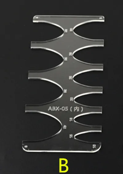 ABX-05 1 шт акриловые пояс хвост Круглое Отверстие Шаблоны шаблонов кожаный ремешок Craft DIY шаблон совета инструмент для Leathercraft перфоратор - Цвет: ABX-05