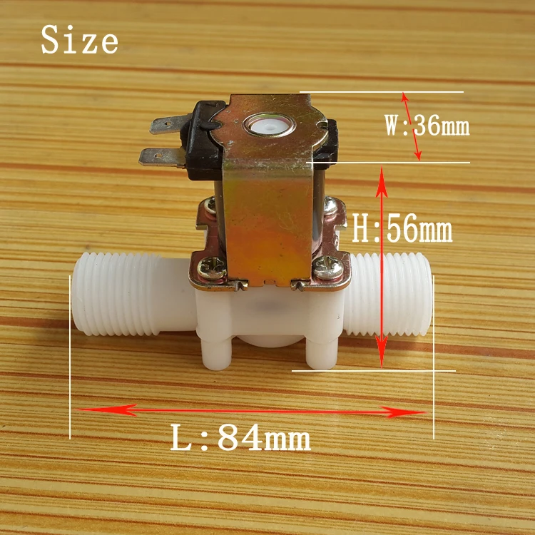 Пластиковый Электрический электромагнитный клапан для воды 12 В 24 220 постоянный